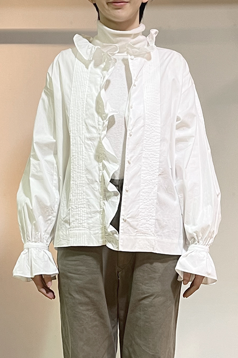 WOMAN] GATHER COLLAR BLOUSE / ギャザーカラーブラウス