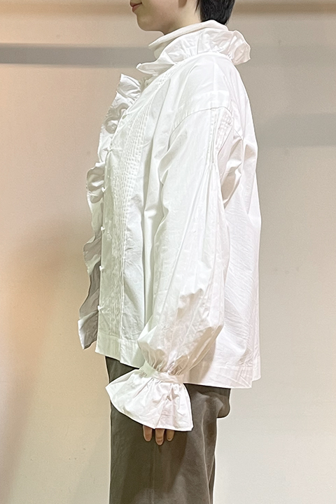 WOMAN] GATHER COLLAR BLOUSE / ギャザーカラーブラウス