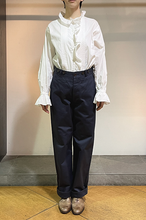 NIGEL CABOURN WOMAN ギャザーカラーブラウス サイズ6 日本製