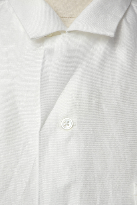 OPEN COLLAR SHIRT - LINEN TWILL / オープンカラーシャツ - リネンツイル