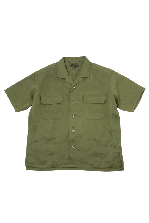 OPEN COLLAR SHIRT - LINEN TWILL / オープンカラーシャツ - リネンツイル