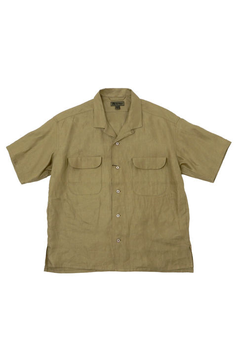 OPEN COLLAR SHIRT - LINEN TWILL / オープンカラーシャツ - リネンツイル