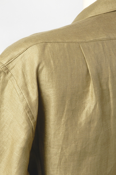 OPEN COLLAR SHIRT - LINEN TWILL / オープンカラーシャツ - リネンツイル