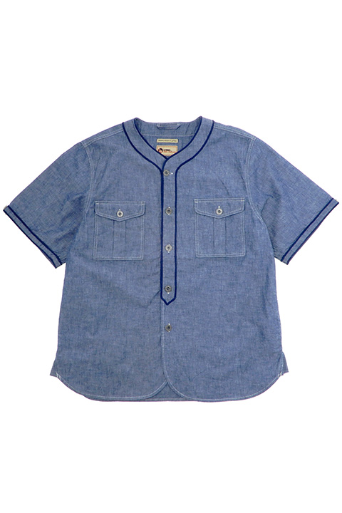 LYBRO> SHORT SLEEVE BASEBALL SHIRT - COTTON CHAMBRAY / ショート 