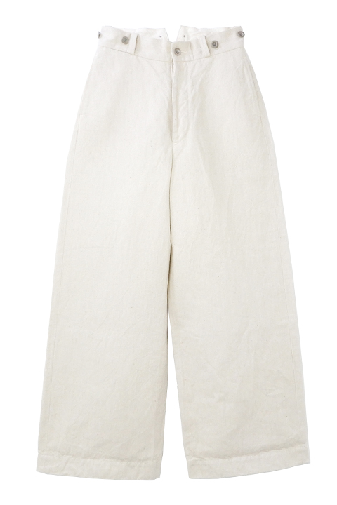 [LADIES] WIDE CHINO - COTTON LINEN DENIM / ワイドチノ - コットンリネンデニム
