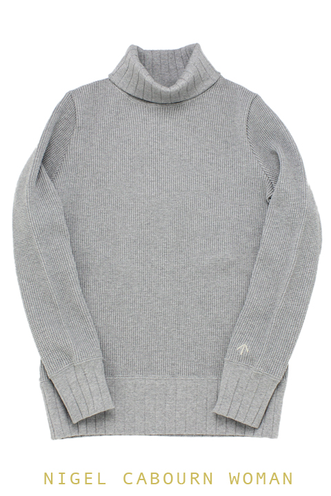 WOMAN] TURTLE NECK - BIG WAFFLE 【NIGEL CABOURN WOMAN