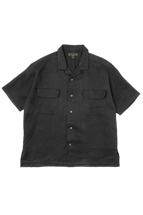 OPEN COLLAR SHIRT - LINEN TWILL / オープンカラーシャツ - リネンツイル