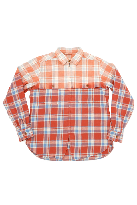Zip Up Motorcycle Shirt Ozone Bleach ジップアップモーターサイクルシャツ オゾンブリーチ 21春夏