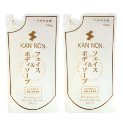 温泉化粧品　【定期購入】観音温泉フェイス＆ボディソープ詰替え用600ml　2コセット