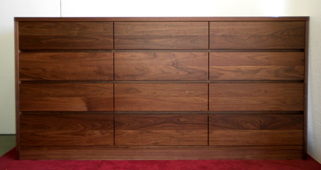 1800-580-4段チェスト　ウォールナット無垢材　【送料無料】