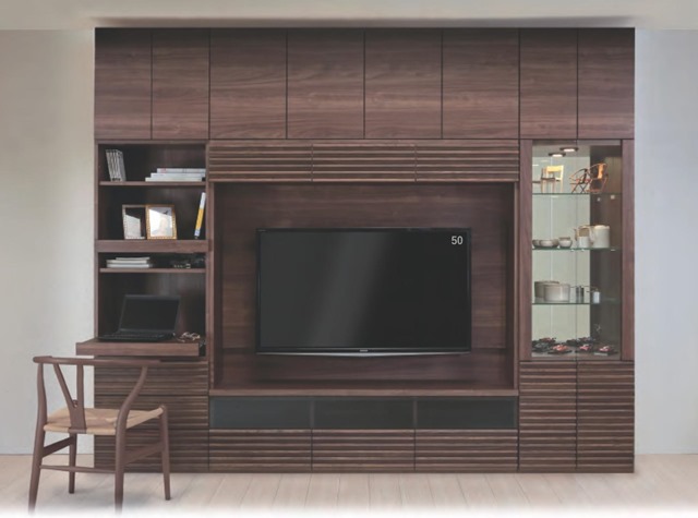 壁面収納　アコール(Accorr)　リエルマルシゲ　280cm幅　　TV壁掛金具・上置付　10点セット　【送料無料】