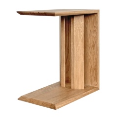 サイドテーブル　プリメラ　Primera　ホワイトオーク総無垢材(NA)ナチュラル/ラバーウッド総無垢材(BK)ブラック【送料無料】