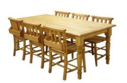 アイロスジャパン　　ダイニング7点セット　アトリエ　　パインムク材　【送料無料】