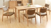 浜本工芸　　ダイニング7点セット　No.5400　DT-5400(1650) /DC-5400　DA-5400　　　ナラムク材　　【送料無料】