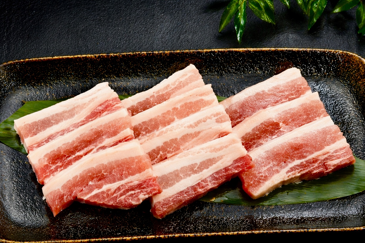 （冷蔵）那須茶色豚 （デュロック）バラ肉焼肉用箱入り包装