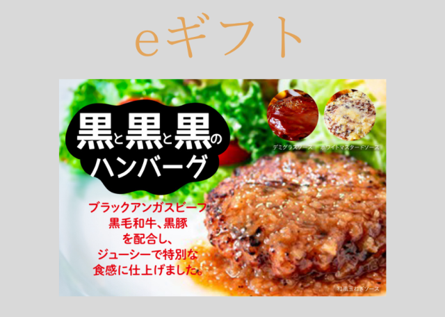 (eギフト専用)黒と黒と黒のハンバーグ3種（送料込）