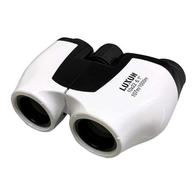Luxun双眼鏡 軽量163g 子ども用 10倍率 防水 アウトドアやスポーツ観戦向き クリアレンズ使用でくっきり見える メガネ装着使用可 コンパクトで折りたためるオペラグラスbino1 ビノ1 Rs Bi 7966