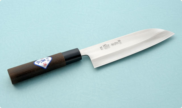 三徳包丁 両刃 165mm 冷間ダイス鋼　和包丁タイプ