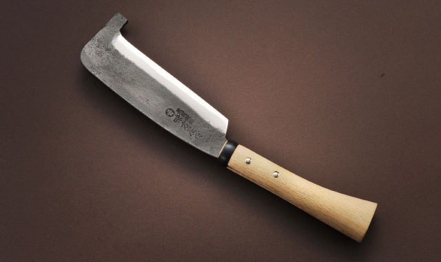 箸付鉈 片刃 黒打ち 180mm