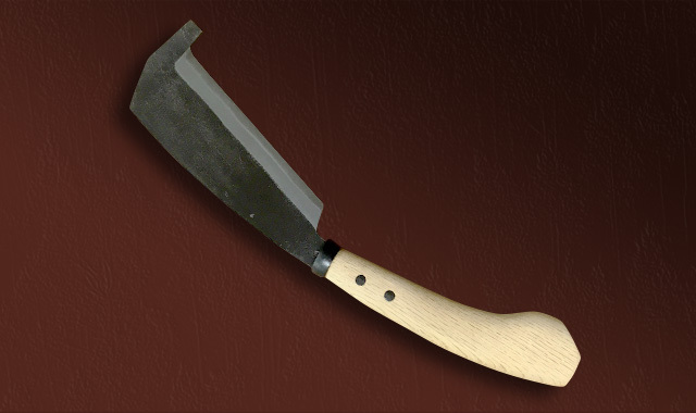 箸付鉈『下田型』 両刃 黒打ち 180mm