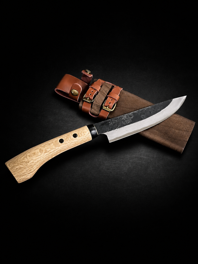 越後鍛冶「味方屋」 日野浦刃物工房 剣鉈 両刃 黒打ち 180mm