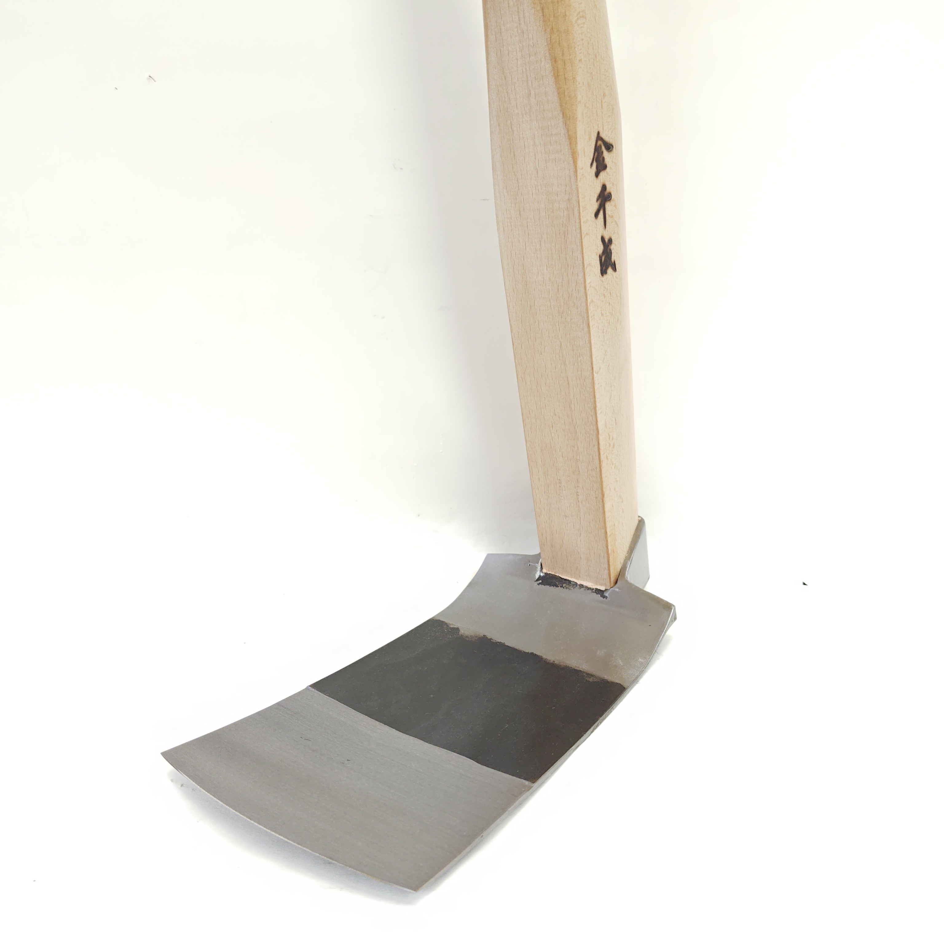 金千成【金沢型平鍬　大　三段磨き】　本鍛造手付き鋼付　三段磨き仕上げ（石川金沢）　一点限り