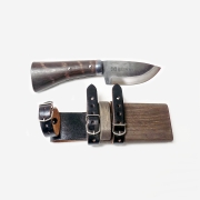 特価品　藤乃鉈【鍛造鋼付　短刀両刃鉈３寸3分】携帯に便利な専用木鞘付きの鉈［22点限り］＊刻印は選べません