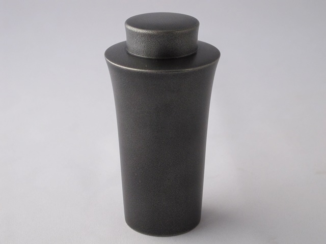 錫光、茶器、切立大、無地黒