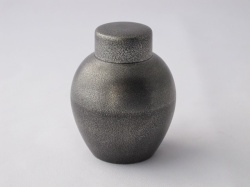 錫光、茶器、丸型、無地黒