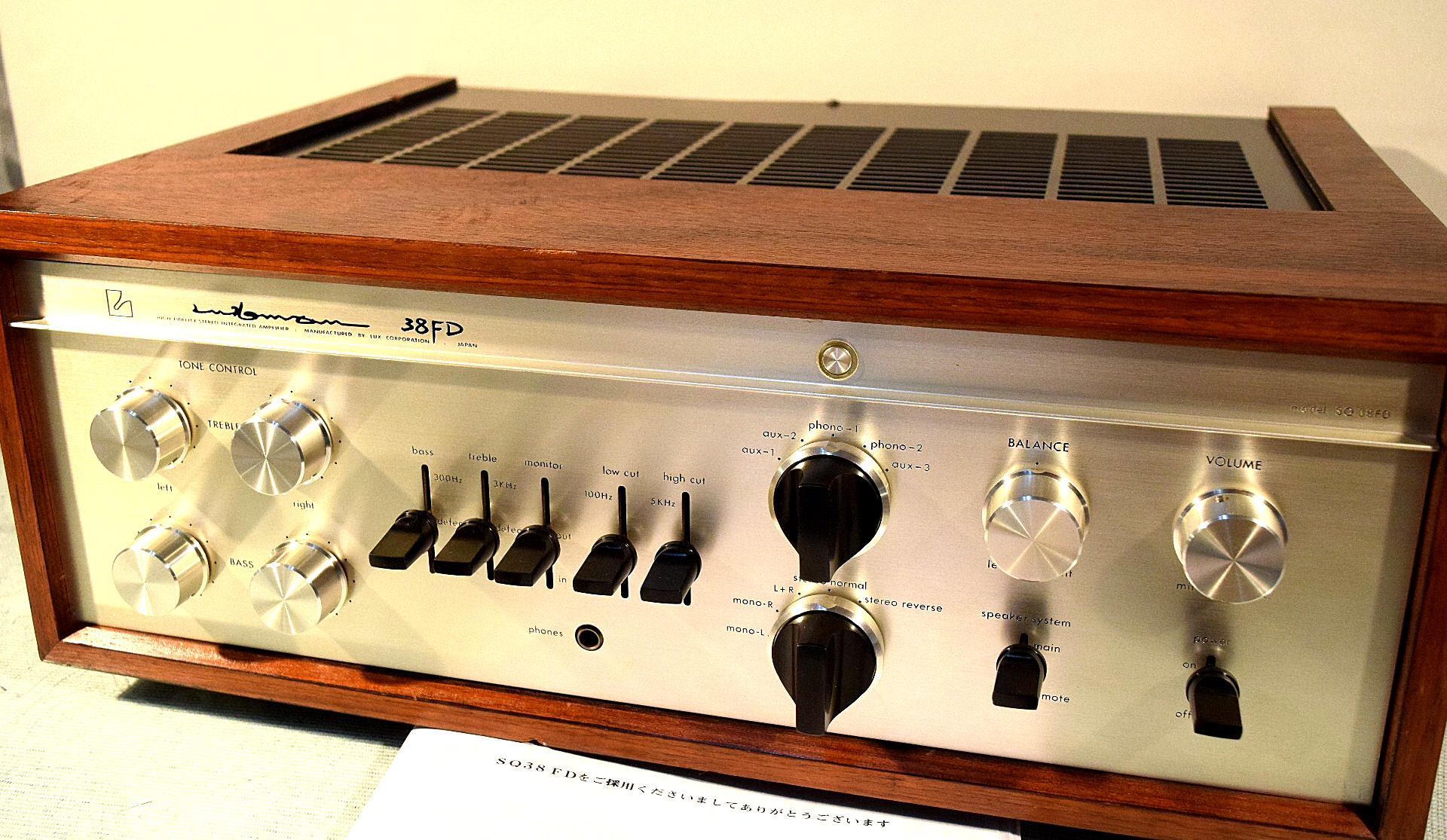 これぞ銘機　LUXMAN SQ-38FD 真空管プリメイン渾身の徹底メンテ