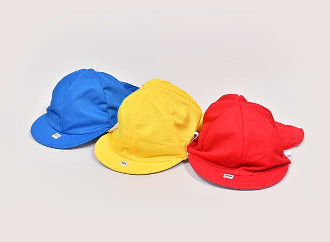 カラー帽子（タレ付着脱式）