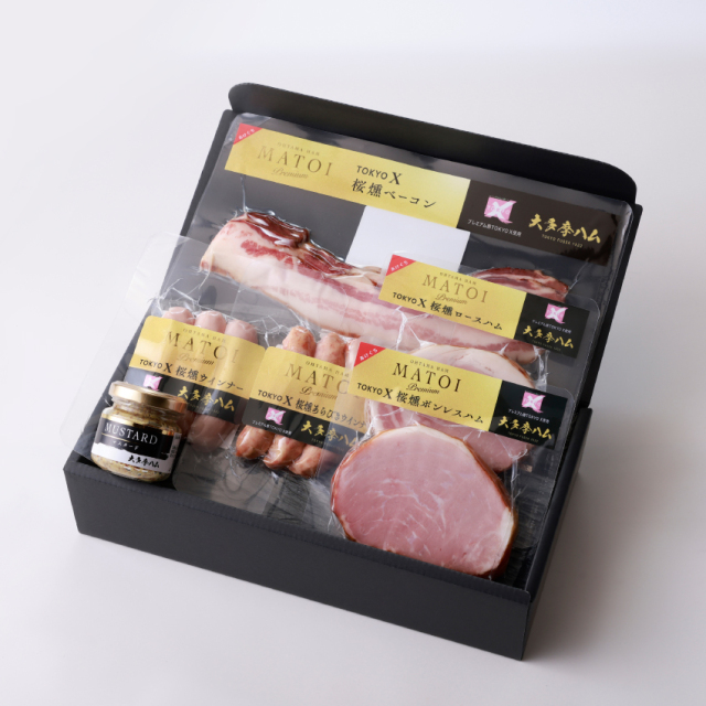 ！！おおはば値引き！！　　　高付加価値、貴重　　ハム仲間などには貴重品です MATOIプレミアム TOKYO X 一本物ハム＆3種詰合せ XPB70【送料込み】