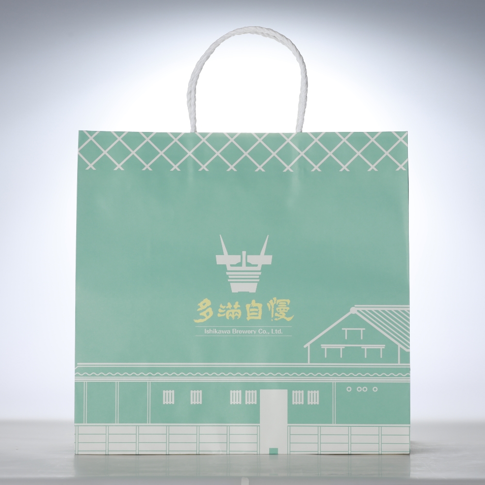 手提げ袋No.5（水色、720ml日本酒3本化粧箱、多摩の恵6本化粧箱、TOKYO BLUES 3種6本化粧箱、新 蔵元飲み比べセット化粧箱など）