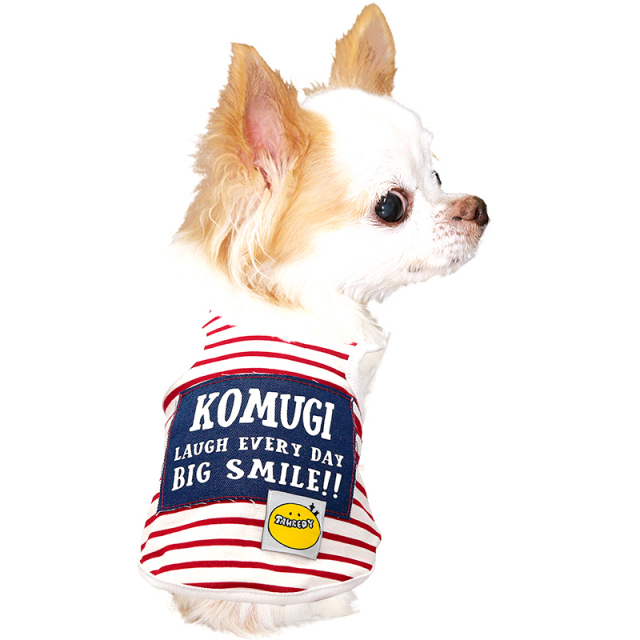 愛犬のお名前入り 冷感クール ビッグスマイルタンクトップ【犬服専門店