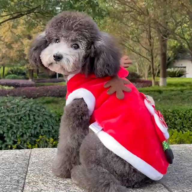 ボアクリスマス 前開き 【犬服専門店タムベディ】
