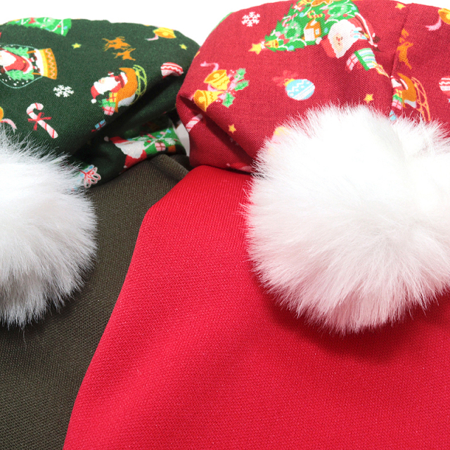 愛犬のお名前入り ボンボンクリスマスワンピース【犬服専門店