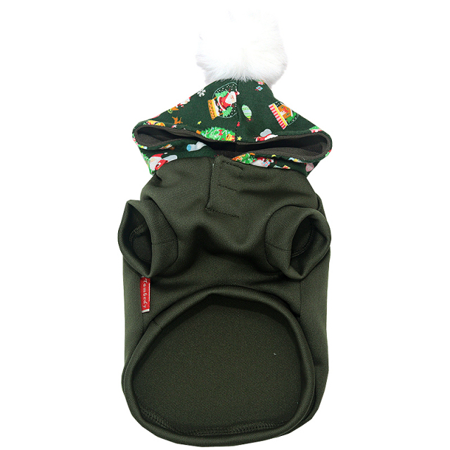 犬服ハンドメイドリボンボアワンピパーカーイニシャル入り