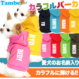 愛犬のお名前入り洋服★カラフルトレーナー★パーカー