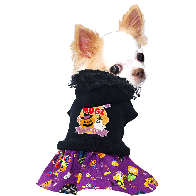 犬服　ハロウィン　バルーンワンピース 犬服／猫服 ハロウィンワンピース 202102 [OP874] ペット服