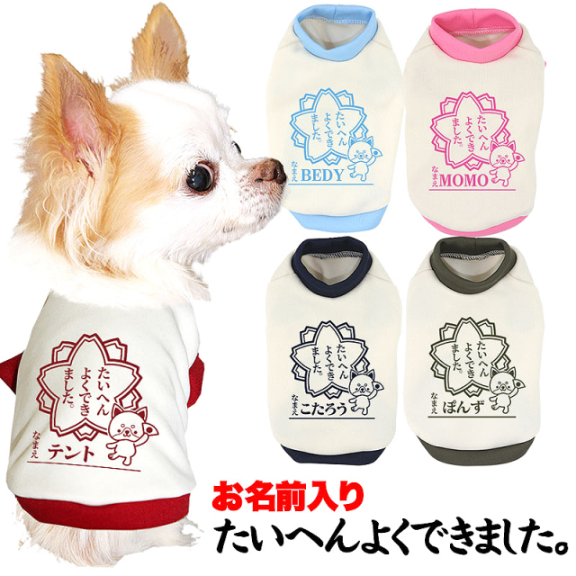 愛犬のお名前入りたいへんよくできました