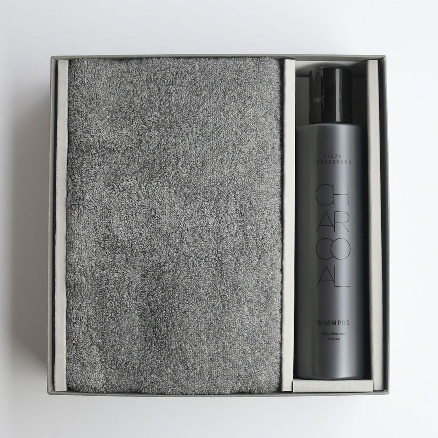 チャコールシャンプー＆ フェイスタオルギフトセット [紀州備長炭配合]