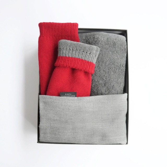 チャコールコンフォートケット＆ニットルームソックス[備長炭繊維×カシミアコットン あたたか]　