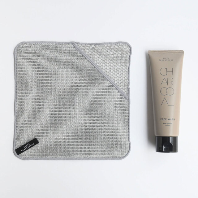 チャコールフェイスウォッシュ＆ラザークロスギフトセット [紀州備長炭配合]