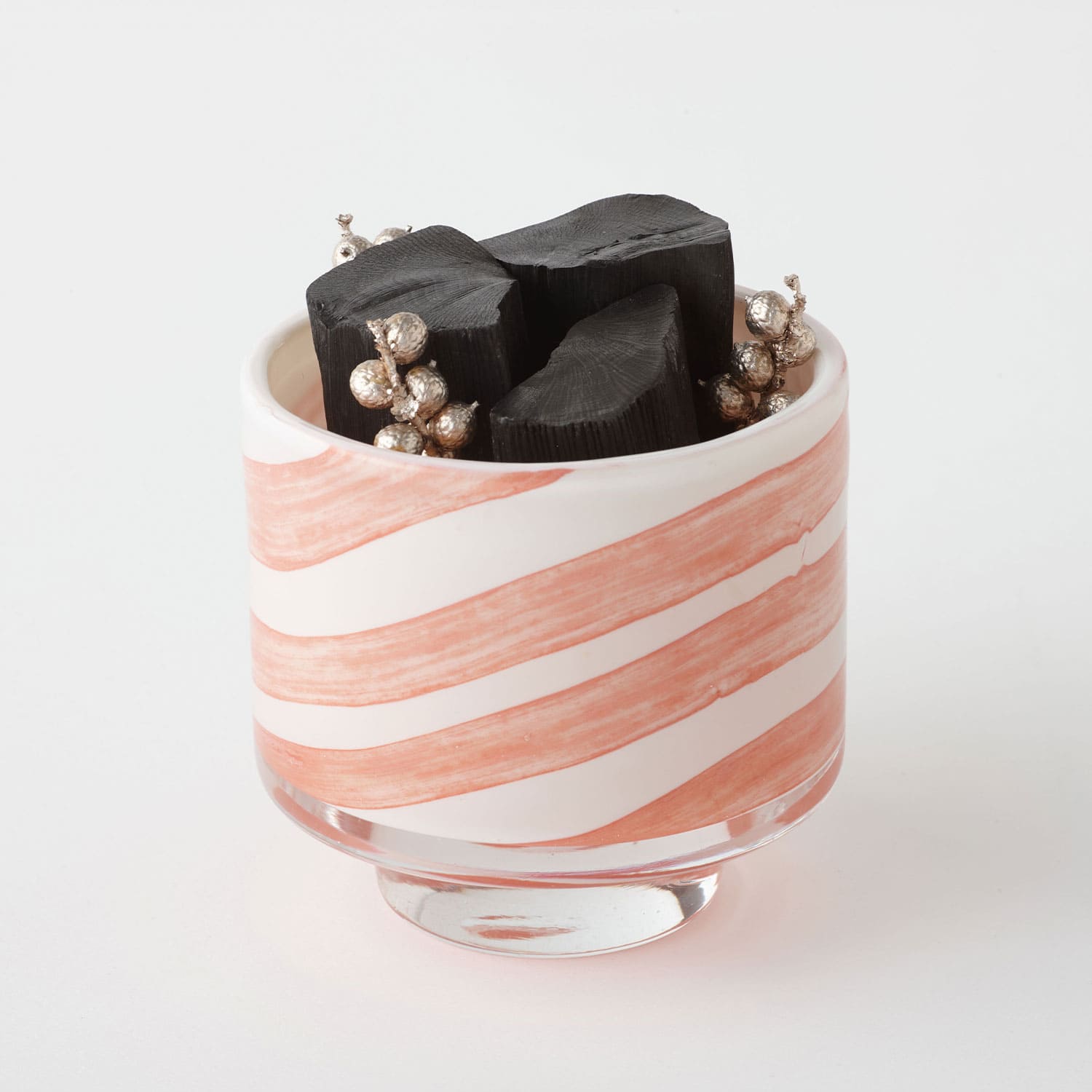 Line / pink [備長炭オブジェ]