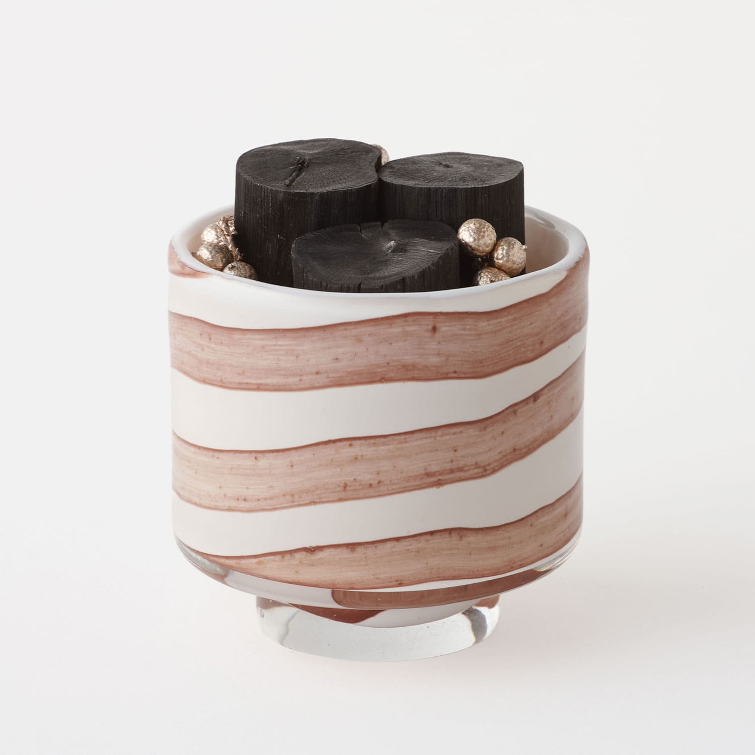 Line / brown [備長炭オブジェ]