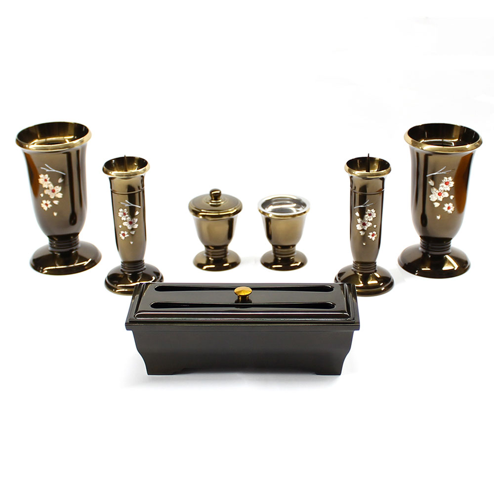 仏具7点セット 想々型 4.5寸 セピア