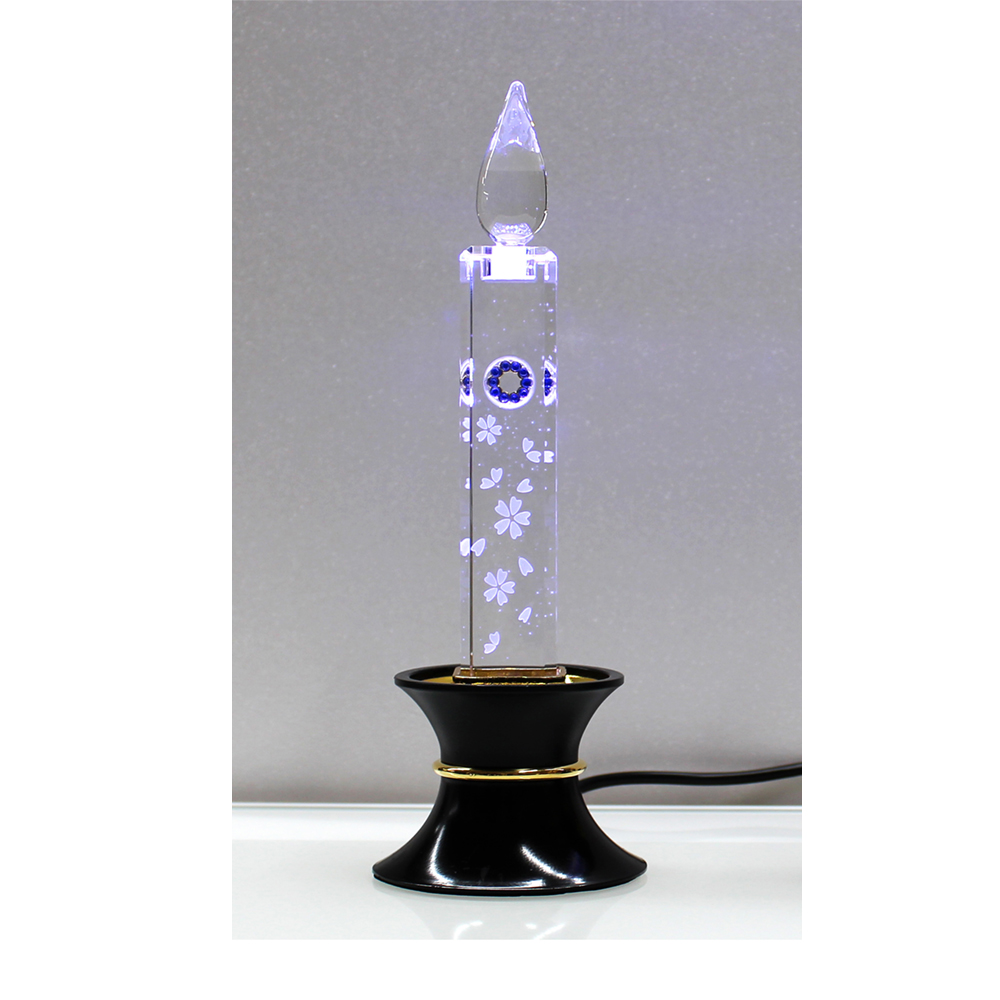 電気クリスタルキャンドル 1灯用｜創価学会仏壇 田中仏壇店