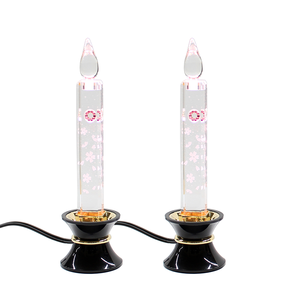 電気クリスタルキャンドル（対）｜創価学会 田中仏壇店