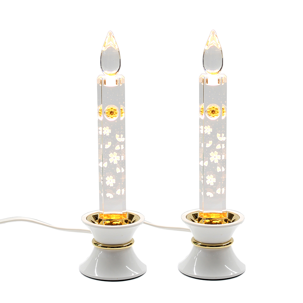 電気クリスタルキャンドル（対）｜創価学会 田中仏壇店