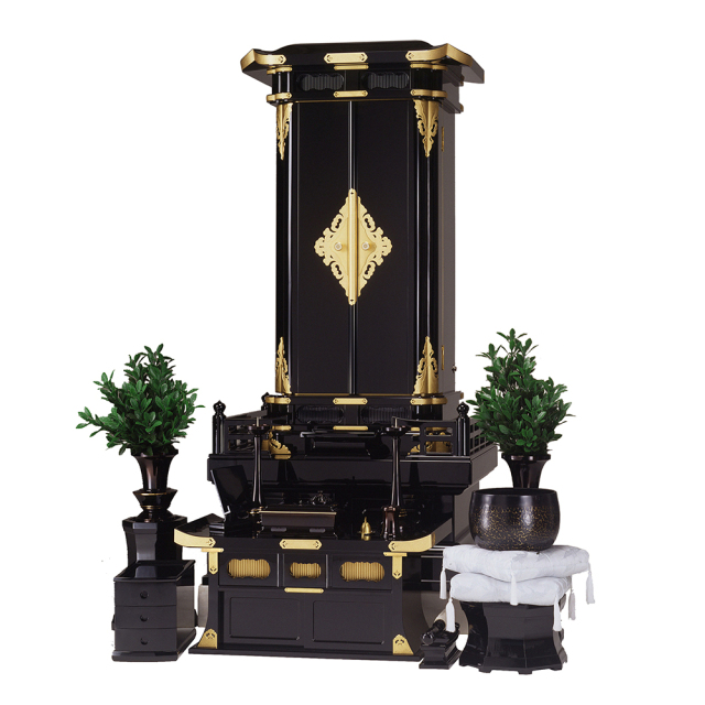 厨子型仏壇 正徳31 経机分離型 黒檀調